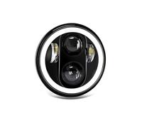 ZSHYTWE Motorcycle Led Headlights 5.75″ Round LED Headlight For Motorcycle 5-3/4 Inch Moto Light With White/Amber DRL+ Start-up Gradient Welcome Halo Headlight(M002)