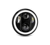 ZSHYTWE Motorcycle Led Headlights 5.75″ Round LED Headlight For Motorcycle 5-3/4 Inch Moto Light With White/Amber DRL+ Start-up Gradient Welcome Halo Headlight(M002)