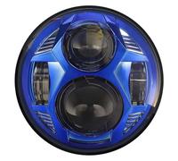 ZSHYTWE Motorcycle Led Headlights 51W 5.75 Inch LED Motorcycle Projector Headlight Hi/Lo Beam For Sportster 1200 883 For Touring For Scrambler Headlamp Black 1 Pcs Headlight(Blue)