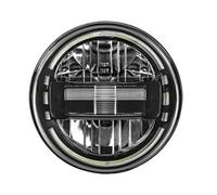 ZSHYTWE Motorcycle Led Headlights Black/Chrome 7 Inch Led Headlight For For Sportster For Softail For Dyna For Fat For Boy DRL 7'' Auxiliary Headlights Motorcycle Headlight(001 Black)