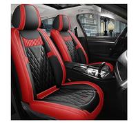 ZSHYTWE Seat Covers Leather Car Seat Cover For Jeep For Cherokee For WK2 For WJ 2004 2014 For Patriot For Wrangler For Compass 2007 2019(Black Red 4pcs)