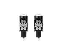 ZSHYTWE Third Brake Light F50 LED H4 Projector Lens Headlight Bulb Aluminum 6000K White Plug&Play for Car Seden Motorcycle Light 12V Hi/Lo Beam Headlamp(2x Left Hand Drive)