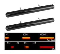 ZSHYTWE Third Brake Light Startup LED Tail Light Bar 12V 24V Flowing Turn Signal Universal Rear Bumper Brake Lamp Day Running For Truck Offroad Motorcycle(Long Red Amber)