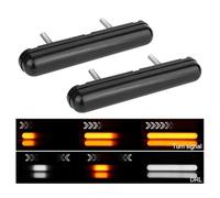 ZSHYTWE Third Brake Light Startup LED Tail Light Bar 12V 24V Flowing Turn Signal Universal Rear Bumper Brake Lamp Day Running For Truck Offroad Motorcycle(Short White Amber)