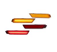 ZSHYTWE Wing Mirror Indicator For Chevy For Camaro 2010 2011 2012 2013 2014 2015 4Pcs LED Front Rear Bumper Side Marker Turn Signal Lights Turn Signal Light(Smoked)