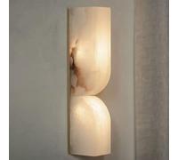ZSJPDP LED Warm Light Natural Alabaster Wall Lamp, Hard Wiring Connection Indoor Wall Sconce, 13.7in Marble Wall Light, Dressing Table Living Room Corridor Decorative Lighting Fixtures