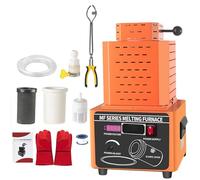 ZSJSM Gold Melting Furnace, 5000W Electric Digital Smelting Furnace, 2kg/3kg Smelter Kiln Kit,Automatic Electric Melting Furnace for Refining Casting Jewelry DIY Orange 2kg