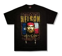 ZSJSZSD Adult Willie Nelson Flag Country T Shirt Black