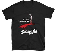 ZSJSZSD Dario Argento Suspiria 1977 Film Poster Limited Edition Black Tribute t-Shirt Black