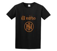 ZSJSZSD Ill Nino Band Logo Mens Cotton Short Sleeved Shirts Size Black