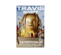 ZSJUMK Astroworld Travis Scott AlbumCanvas Murals Waterproof Scratch Resistant UV Resistant Elegant Home And Office Decoration Classic Modern DesignUnframe-style16x24inch(40x60cm)