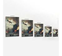 ZSJUMK Attack on Pearl HarborCanvas Murals Waterproof Scratch Resistant UV Resistant Elegant Home And Office Decoration Classic Modern DesignFrame-style16x24inch(40x60cm)