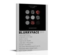 ZSJUMK BLURRYFACE TWENTY ONE PILOTSCanvas Murals Waterproof Scratch Resistant UV Resistant Elegant Home And Office Decoration Classic Modern DesignFrame-style08x12inch(20x30cm)