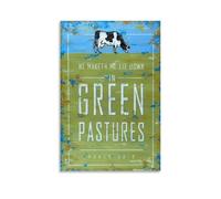 ZSJUMK He Makes Me Lie Down in Green PasturesCanvas Murals Waterproof Scratch Resistant UV Resistant Elegant Home And Office Decoration Classic Modern DesignUnframe-style08x12inch(20x30cm)