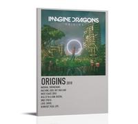 ZSJUMK Imagine Dragons OriginsCanvas Murals Waterproof Scratch Resistant UV Resistant Elegant Home And Office Decoration Classic Modern DesignFrame-style20x30inch(50x75cm)