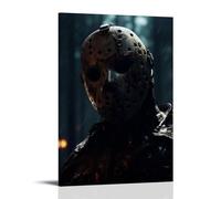 ZSJUMK Jason VoorheesCanvas Murals Waterproof Scratch Resistant UV Resistant Elegant Home And Office Decoration Classic Modern DesignFrame-style24x36inch(60x90cm)
