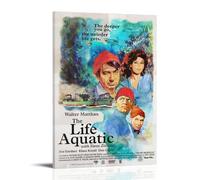 ZSJUMK The Life Aquatic with Steve ZissouCanvas Murals Waterproof Scratch Resistant UV Resistant Elegant Home And Office Decoration Classic Modern DesignFrame-style12x18inch(30x45cm)