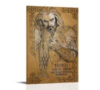 ZSJUMK Thorin Oakenshield The HobbitCanvas Murals Waterproof Scratch Resistant UV Resistant Elegant Home And Office Decoration Classic Modern DesignFrame-style12x18inch(30x45cm)