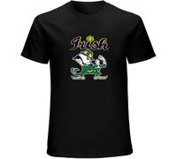 ZSKKCNUK University of Notre Dame Nd Notre Dame Fighting Irish Men's Cotton T-Shirt Black Shirt Top Tee