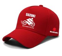 ZSKNT Car Logo Cap for Suzuki Swift SX4 S-Cross Ignis Vitara Solio Bandit Swace, Color Adjustable Baseball Caps Men and Women Hat Breathable Hat Motoring Accessory Cap,Red