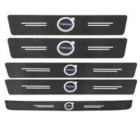 ZSKNT Premium Carbon Fiber Leather Sill Protectors for Volvo V60 I Cross Country 2015-2018, Anti-Scratch Easy To Install Anti-Trampling Protection Decorative Strips