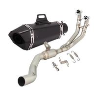 ZSKSJHSJ Motorcycle Exhaust Muffler For For RS660 For RS 660 For Tuono 660 2021 2022 2023 Full Systems Motorcycle Muffler Espace Front Link Pipe Moto Exhaust Slip On Exhaust Pipe Silencer(Black)
