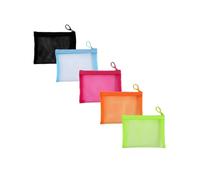 ZSlactp 5 Pack Small Zipper Pouch for Purse & 5 Pack Mesh Pencil Pouches Mini Zipper Pouch Bags for Purse Organizer Pouches Small Travel Toiletry Pouch Bag Diaper Bag, B8 (5" x 4"), 5 Inches x 4