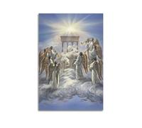 ZSLYMX Christian Posters Angels Singing in Heaven Poster Decorative Painting Canvas Wall Posters And Art Picture Print Modern Family Bedroom Decor Posters 24x36inch(60x90cm)