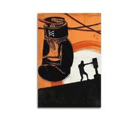 ZSLYMX Sports Posters Boxing Poster with Boxing Gloves Art Poster Decorative Painting Canvas Wall Posters And Art Picture Print Modern Family Bedroom Decor Posters 16x24inch(40x60cm)