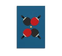 ZSLYMX Sports Posters Table Tennis Racket Art Simple Poster Poster Decorative Painting Canvas Wall Posters And Art Picture Print Modern Family Bedroom Decor Posters 12x18inch(30x45cm)