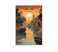 ZSLYMX Vintage Minimalist Art Landscape Poster Hoi An Vietnam Marvel Poster Decorative Painting Canvas Wall Posters for Bedroom Decor And Art Picture Print Modern Family 12x18inch(30x45cm)