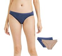 ZSOSBA METARINO Women's Underwear Panties Soft Merino Wool Sports Active Briefs, Khaki Denim Blue, L