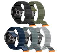Zspoly 5 Pack 26mm Nylon Watch Bands Compatible with Garmin Fenix 8 51mm/7X/6X/5X, Instinct 3 50mm/Instinct 2X, Enduro 3/2, Epix Pro 51mm, Stretchy Hook Loop Quick Dry Sport Replacement Straps