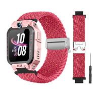 Zspoly Children's Elastic Nylon Replacement Watch Strap Compatible with imoo Z6P / Z7 / Z1 Metal Buckle Parachute Buckle Outdoor Sports Black Replacement Strap Soft Girl Boy, Nylon, No gemstone