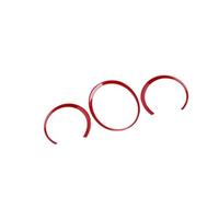 ZSQGHGH Car Interior Mouldings ABS Car Dashboard Trim Ring Cover Carbon Fiber Style Accessories For Macan For Boxster 718 For Cayman Car Interior Moulding Trim(Red)