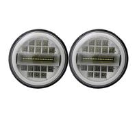 ZSQWRFRG Motorcycle Headlights 2x 5.75 Inch Led Headlight High/Low Beam Halo For Speed Triple For Street Triple For Thunde 5 3/4" Projector Front Headlight(Black F)