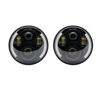 ZSQWRFRG Motorcycle Headlights 2x 5.75 Inch Led Headlight High/Low Beam Halo For Speed Triple For Street Triple For Thunde 5 3/4" Projector Front Headlight(Black B)
