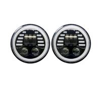 ZSQWRFRG Motorcycle Headlights 2x 5.75 Inch Led Headlight High/Low Beam Halo For Speed Triple For Street Triple For Thunde 5 3/4" Projector Front Headlight(Black D)
