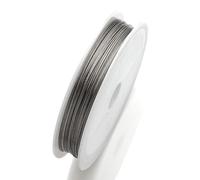 ZSREYFNB Steel Wire 1 Roll 0.3 0.35 0.45 0.5 0.6 1.0mm Resistant Strong Line Stainless Steel Wire Tail Beading Wire For Jewelry Making Finding Wire Rope(Steel,0.3mm-38meters)
