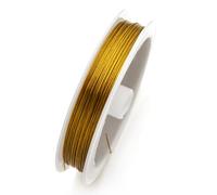 ZSREYFNB Steel Wire 1 Roll 0.3 0.35 0.45 0.5 0.6 1.0mm Resistant Strong Line Stainless Steel Wire Tail Beading Wire For Jewelry Making Finding Wire Rope(Gold,0.3mm-38meters)