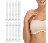 ZSRVAJ 10 Pairs CLear Bra Straps, Bra Straps, Clear Strap Bra, Clear Bra Straps Invisible Non-Slip Adjustable Bra Shoulder Straps Clear Strap Bra Soft Replacement for Women Strapless Bras