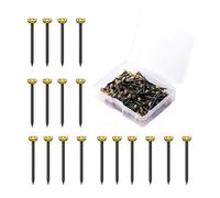 ZSRVAJ 100 Pcs Picture Pins, Nails for Hanging Pictures, Wall Pins, Picture Hanging Nails, with Plastic Storage Box