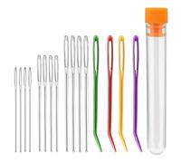 ZSRVAJ 16 Pcs Darning Needle, Darning Needles for Wool, Crochet Needle, Large Eye Sewing Needles Yarn Needle Crochet Needles for Crochet Darning Beading Quilting Weaving Crafts