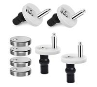 ZSRVAJ 4 Pcs Toilet Seat Fittings, Toilet Seat Fixings, Toilet Seat Hinges, Quick Release Toilet Seat Fittings Universal Toilet Seat Top Fittings Quick Release Toilet Seat Hinges