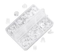 ZSRVAJ 550 PCS Silicone Earring Backs, 6 Styles Clear Safety Earring Backs for Women's DIY Jewelry Supplies