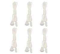 ZSRVAJ 6 Pcs Light Pull Cord, Bathroom Light Pull Cord, Nylon Bathroom Pull Cord, Light Switch Pull Cord, Replacement Light Cord Pull String for Ceiling Switches Bathroom Bedroom(1.5m)