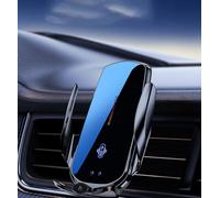 ZSSHUIHH Car Phone Holder Wireless Charger for Peugeot 206/207 / 208/2008 PureTech/GT Line/BlueHDi, Adjustable Mount Cradle 360° Rotation, Essential Car Accessories,- Black