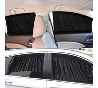ZSSHUIHH Car Side Window Sunshade for BMW X5 E53 E70 F15 G05 / X6 E71 / F16 / G06 / X7 G07, Privacy Curtains Adjustable Sun Shade Drape Visor Valance Curtain, Blocks harmful UV rays