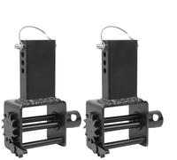 Zstar 4PC Stake Pocket Winch Black,d-Ring Tie Down 10cm Strap Trailer Truck | Solid Steel,Powder Coated,5400lbs WLL,16200lbs Break,4 Pin Holes,Cotter Pin,Flatbed,Removable,Heavy Duty