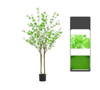 Zstar Artificial Enkianthus Tree, Large Enkianthus Tree in Pot, Large Realistic Room Artificial Plants in Pot for Living Room, Office, Garden, Balcony, Decorative, 150 cm